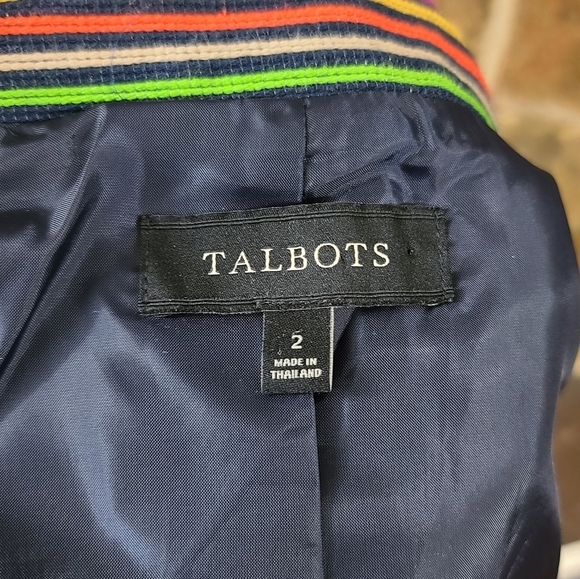 Talbots 2 4 Striped Skirt Suit Set - Picture 9 of 11